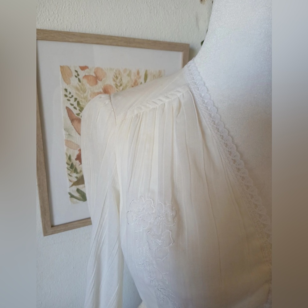 Vintage 1970s Wedding Dress -  Gunne Sax Style Cottagecore Wedding Dress Size 2 - Picture 3 of 10